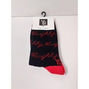 Yo Sox Naughty Black Red Women's Socks Size 6-10
